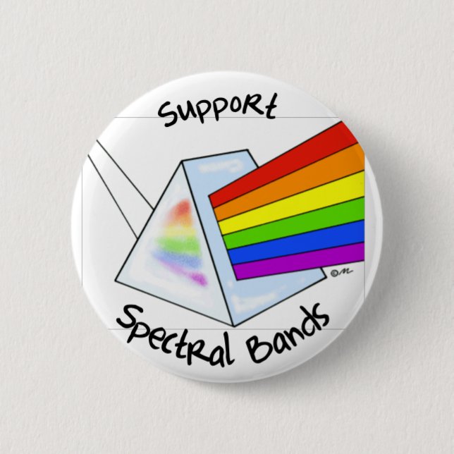Bóton Redondo 5.08cm Bandas espectrais (Frente)