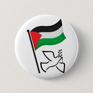 Bóton Redondo 5.08cm Bandeira ف Palestina ل س ط ي ن Dove Palestina Li