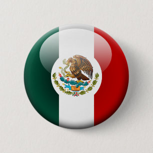 Bóton Redondo 5.08cm Bandeira 2,0 de México