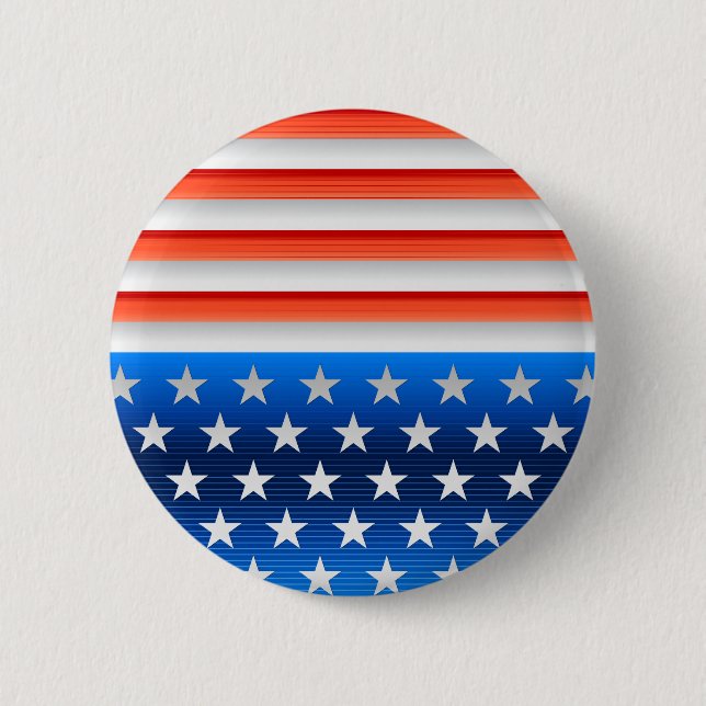 Bóton Redondo 5.08cm Bandeira Americana (Frente)