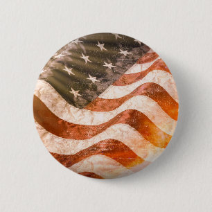 Bóton Redondo 5.08cm Bandeira Americana