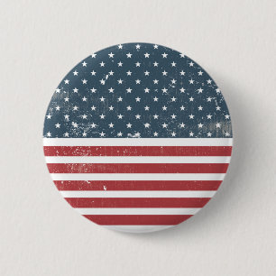 Bóton Redondo 5.08cm bandeira americana angustiada