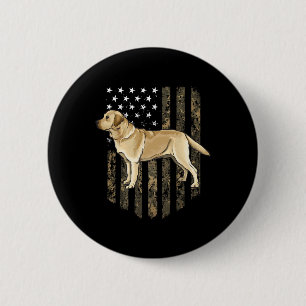 Bóton Redondo 5.08cm Bandeira Americana Camuflada Labrador Retriever Am