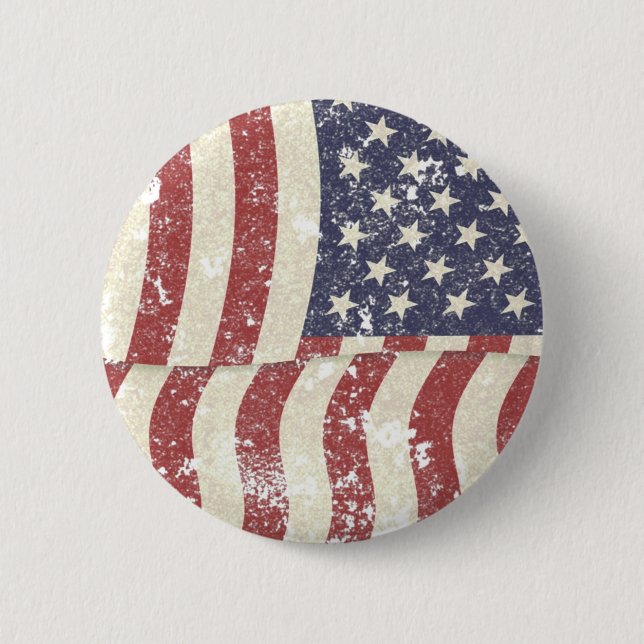 Bóton Redondo 5.08cm Bandeira Americana Distante - vertical (Frente)