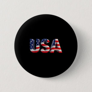 Bóton Redondo 5.08cm Bandeira Americana dos EUA Design Patriótico