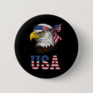 Bóton Redondo 5.08cm Bandeira Americana Dos EUA Homens Mulheres Criança