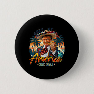 Bóton Redondo 5.08cm Bandeira Americana G.2025 Do Golfo De Eua