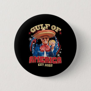 Bóton Redondo 5.08cm Bandeira Americana G.2025 Do Golfo De Eua