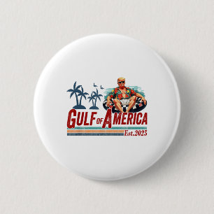 Bóton Redondo 5.08cm Bandeira Americana G.2025 Do Golfo De Eua