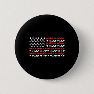 Bóton Redondo 5.08cm Bandeira Americana Gatos EUA Patas Patriótico 