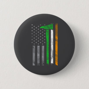 Bóton Redondo 5.08cm Bandeira americana irlandesa-americana bombeiro ma