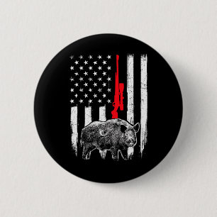 Bóton Redondo 5.08cm Bandeira Americana Patriótica - Caça a Nave Selvag