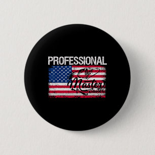 Bóton Redondo 5.08cm Bandeira Americana Piada Pesca Retro Profissional