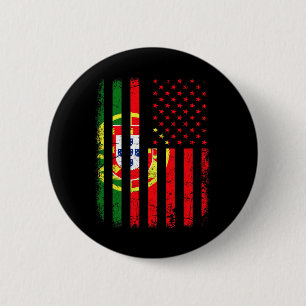 Bóton Redondo 5.08cm Bandeira Americana Portuguesa Orgulho América Port