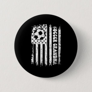 Bóton Redondo 5.08cm Bandeira Americana Vintage Avó Futebol Fãs de Fute