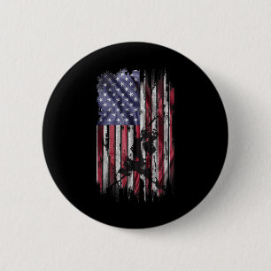 Bóton Redondo 5.08cm Bandeira Americana Vintage EUA Melhor Pai de Badmi
