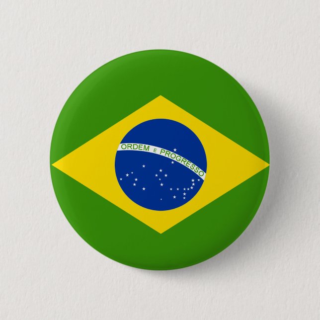 Bóton Redondo 5.08cm Bandeira brasileira (Frente)