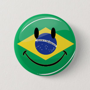 Bóton Redondo 5.08cm Bandeira brasileira de sorriso