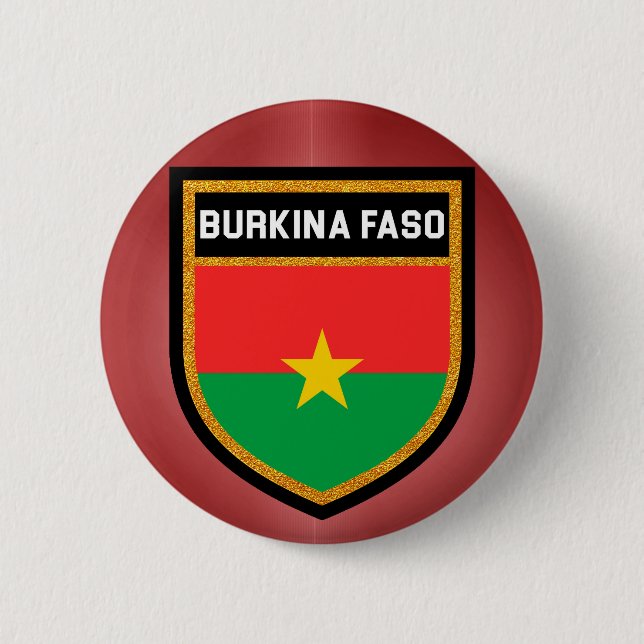 Bóton Redondo 5.08cm Bandeira Burkina Faso (Frente)