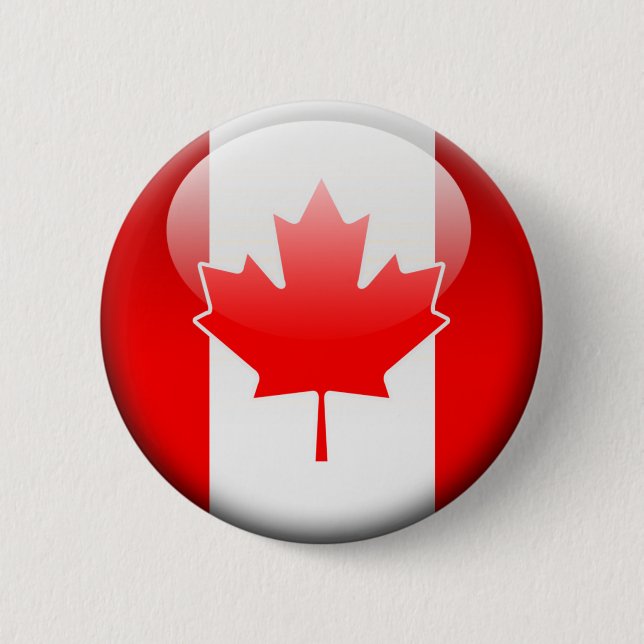 Bóton Redondo 5.08cm Bandeira canadense 2,0 (Frente)
