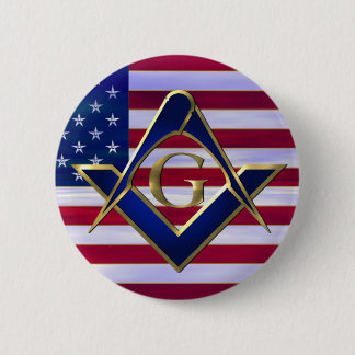 Bóton Redondo 5.08cm Bandeira com quadrado e compassos