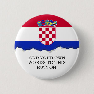 Bóton Redondo 5.08cm Bandeira croata