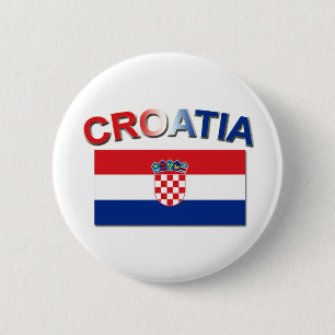 Bóton Redondo 5.08cm Bandeira croata 2