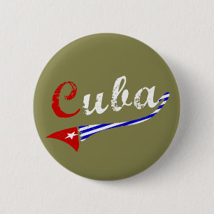 Bóton Redondo 5.08cm Bandeira Cubana