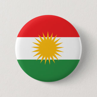 Bóton Redondo 5.08cm bandeira curda, drapeau kurde, kurdische Flagge
