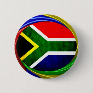 Bóton Redondo 5.08cm Bandeira da África do Sul: Motif Dinâmico de Rodov