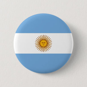 Bóton Redondo 5.08cm Bandeira da Argentina