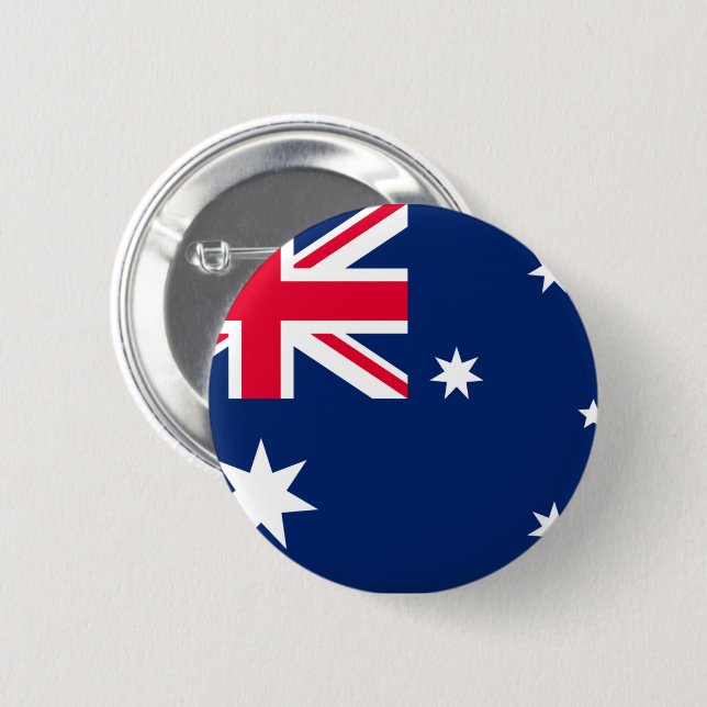 Bóton Redondo 5.08cm Bandeira da Austrália (Frente & Verso)
