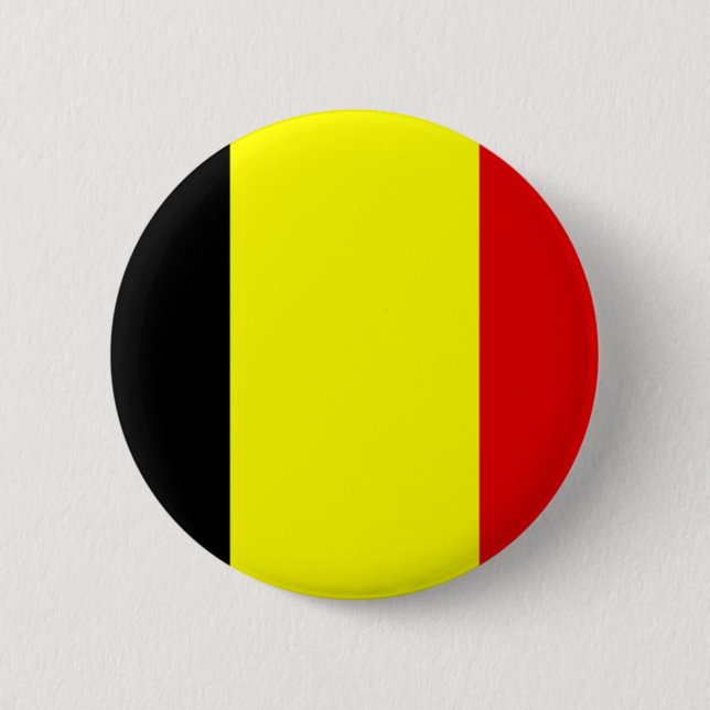 Bóton Redondo 5.08cm Bandeira da Bélgica (Frente)