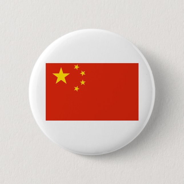 Bóton Redondo 5.08cm Bandeira da China (Frente)
