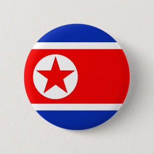 Bóton Redondo 5.08cm Bandeira da Coreia do Norte