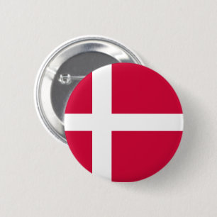 Bóton Redondo 5.08cm Bandeira da Dinamarca Orgulho Dinamarquês Redondo