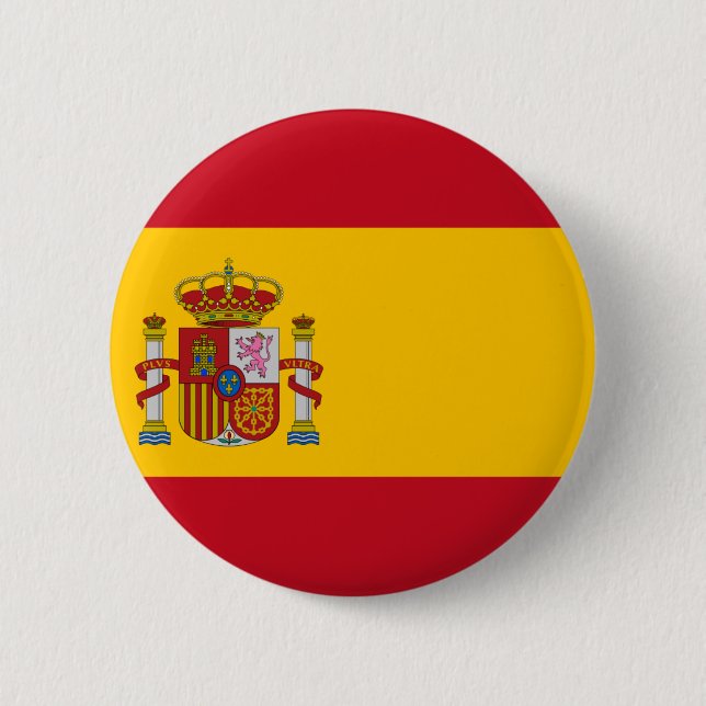 Bóton Redondo 5.08cm Bandeira da Espanha (Frente)