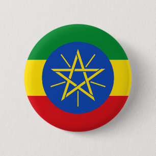 Bóton Redondo 5.08cm Bandeira da Etiópia