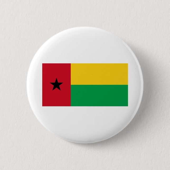 Bóton Redondo 5.08cm Bandeira da Guiné-Bissau (Frente)