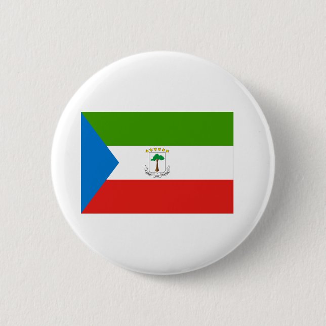 Bóton Redondo 5.08cm Bandeira da Guiné Equatorial (Frente)