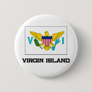 Bóton Redondo 5.08cm Bandeira da ilha de Virgin