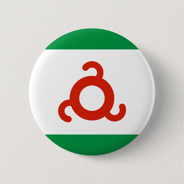 Bóton Redondo 5.08cm Bandeira da Ingushetia (Frente)