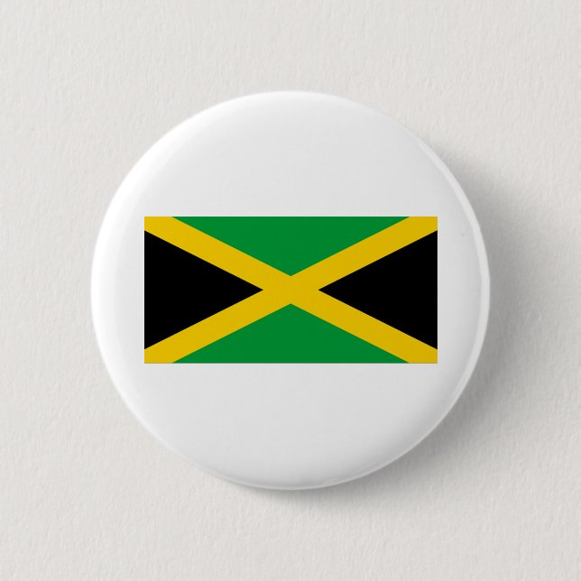 Bóton Redondo 5.08cm bandeira da Jamaica (Frente)