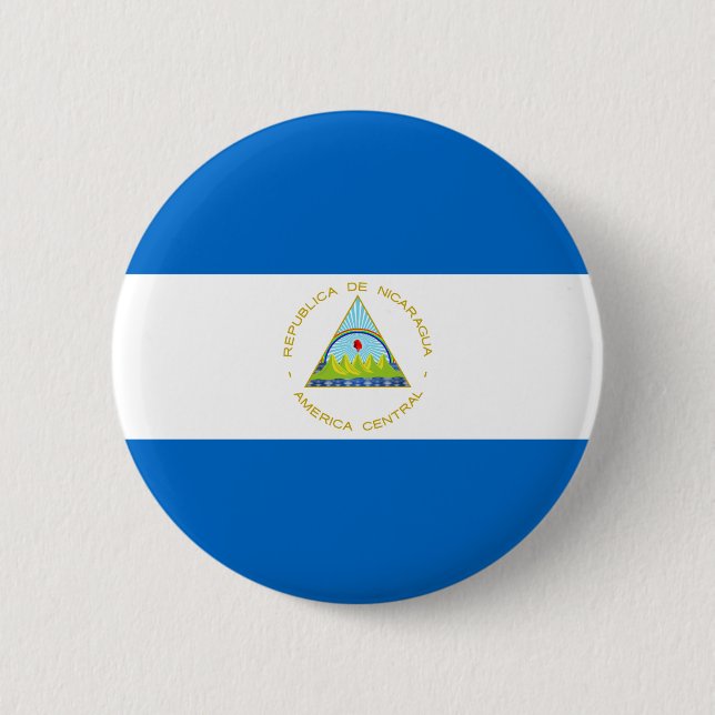 Bóton Redondo 5.08cm Bandeira da Nicarágua (Frente)