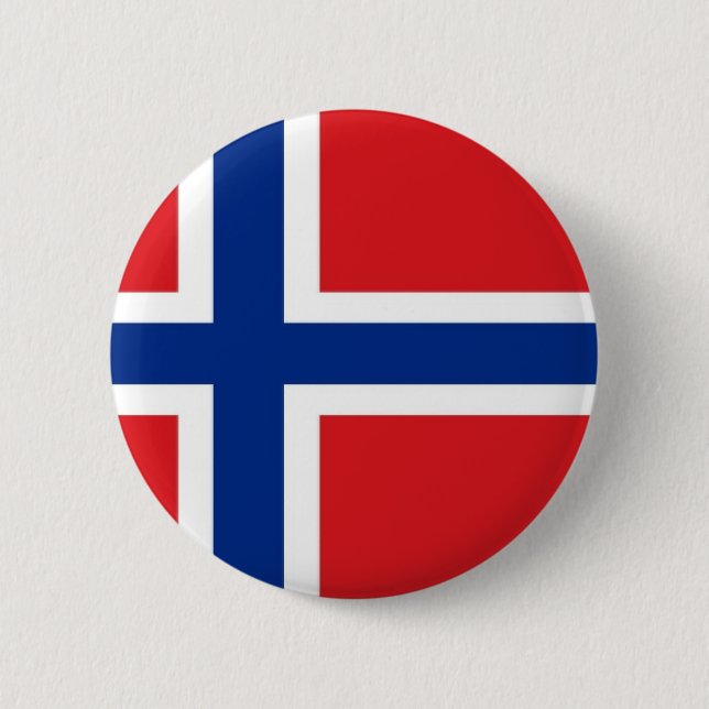 Bóton Redondo 5.08cm Bandeira da Noruega (Frente)