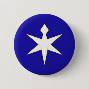 Bóton Redondo 5.08cm Bandeira da Prefeitura de Chiba, Japão