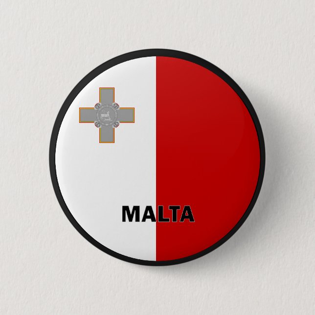 Bóton Redondo 5.08cm Bandeira da qualidade de Malta Roundel (Frente)