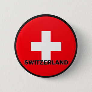 Bóton Redondo 5.08cm Bandeira da qualidade de Roundel da suiça
