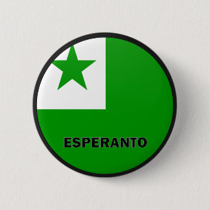 Bóton Redondo 5.08cm Bandeira da qualidade de Roundel do esperanto
