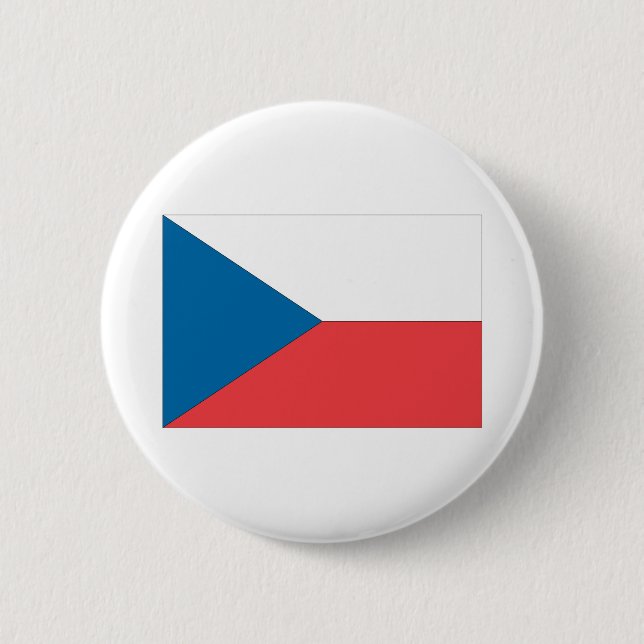 Bóton Redondo 5.08cm Bandeira da república checa (Frente)